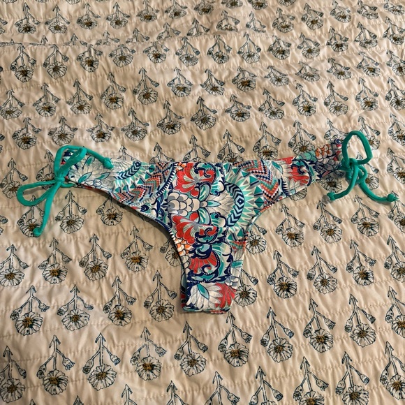 Colorful Floral Patterned Bikini Bottom - Picture 7 of 10